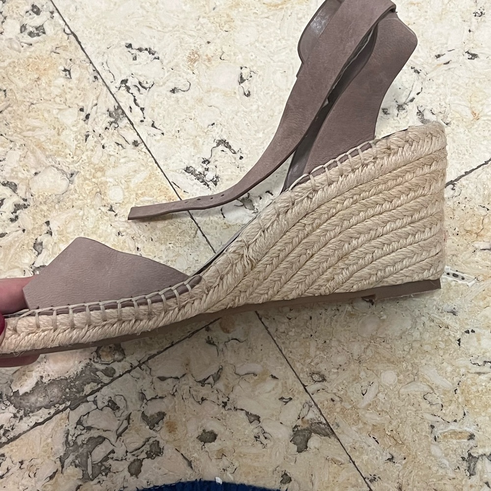 Espadrille Wedge Sandals - Taupe